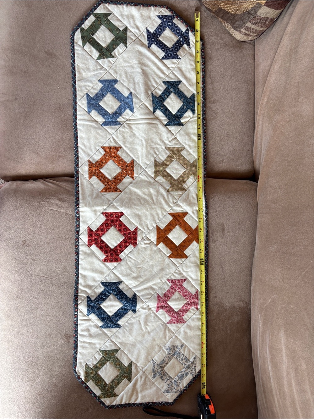 Handmade Patchwork Quilt Table Runner - Multicolor